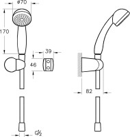 Смеситель для ванны с душем VitrA Stern 458655 глянцевый хром