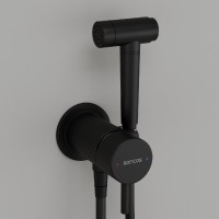 Гигиенический душ Sancos Atom SC2001MB со смесителем, С ВНУТРЕННЕЙ ЧАСТЬЮ, черный матовый