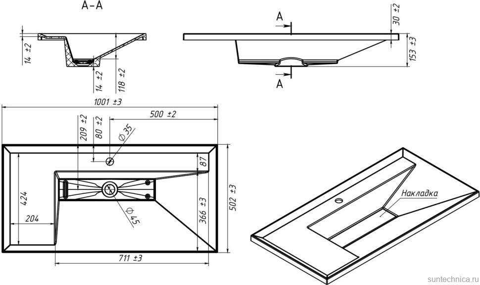 Тумба с раковиной Belux Фаворит 100 подвесная, белая глянцевая, раковина 100-02