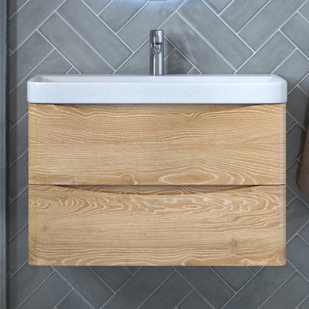 Тумба с раковиной Velvex Clay 80.2Y дуб верона