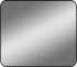 Зеркало DIWO Кострома 80 черное, с подсветкой, прямоугольное, инфракрасный выключатель
