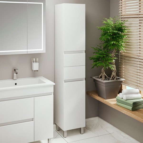 Шкаф пенал для ванной Emmy Джерси 30 R