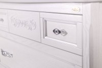 Мебель для ванной комнаты ASB-Woodline Модерн 105 белая, патина серебро