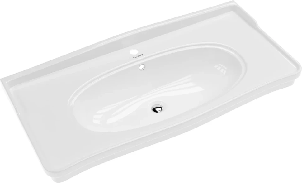 Мебель для ванной комнаты ASB-Woodline Модерн 105 белая, патина серебро