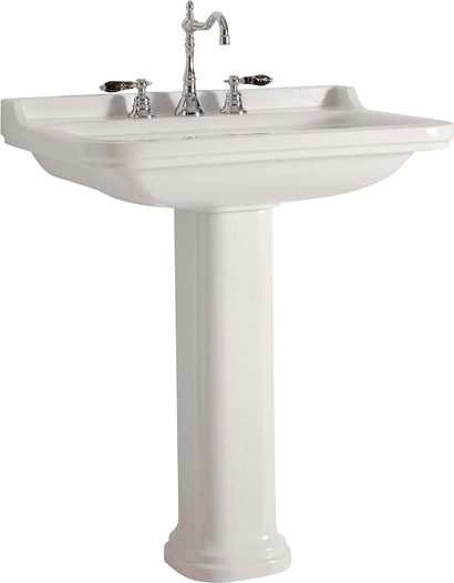 Раковина Kerasan Waldorf 4142 с 3 отверстиями, с пьедесталом