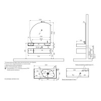 Тумба с раковиной Black&White Universe U955.1200R C03 khaki matt, matt white