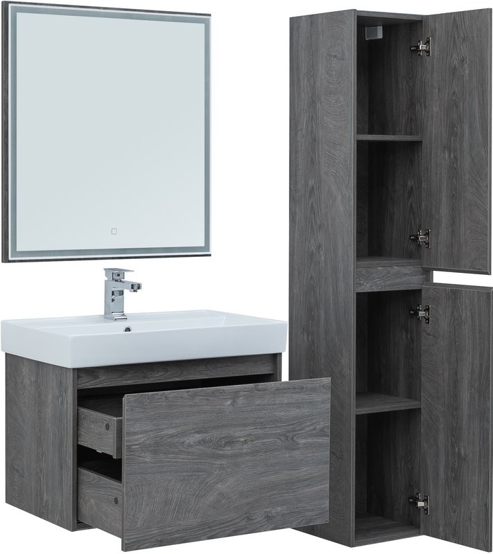 Мебель для ванной комнаты Aquanet Nova Lite 75 дуб рошелье, 1 ящик