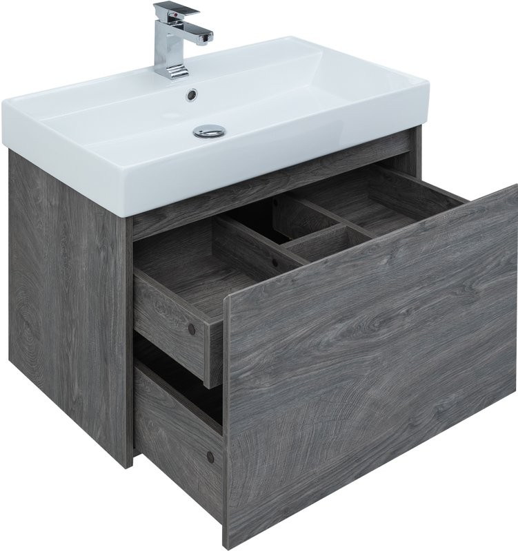 Мебель для ванной комнаты Aquanet Nova Lite 75 дуб рошелье, 1 ящик