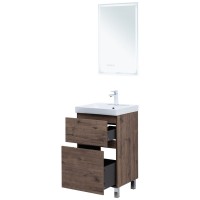 Тумба под раковину Aquanet Алвита New 50 напольная, дуб веллингтон табак