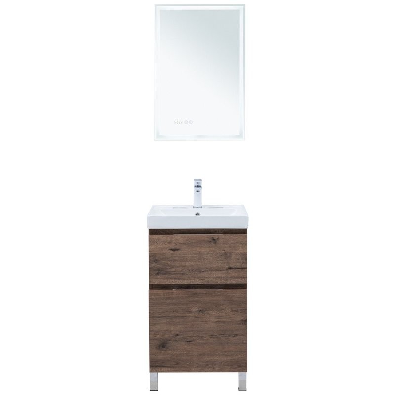 Тумба под раковину Aquanet Алвита New 50 напольная, дуб веллингтон табак