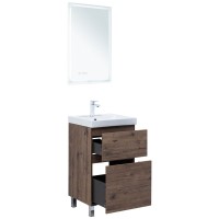 Тумба под раковину Aquanet Алвита New 50 напольная, дуб веллингтон табак