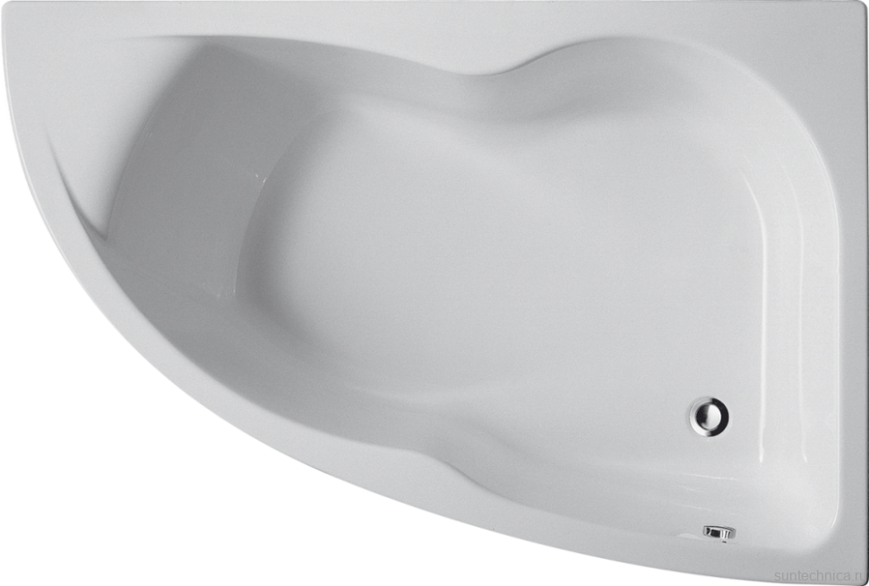 Акриловая ванна Jacob Delafon Micromega Duo E60218RU-00 R 150x100 см, угловая, правая, пристенная, белая, асимметричная