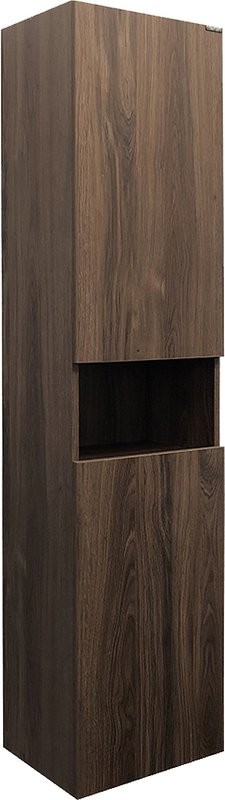 Шкаф пенал для ванной Comforty Бордо 40 дуб тёмно-коричневый