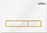 Комплект Унитаз подвесной Lavinia Boho One 33021010 с микролифтом + Система инсталляции для унитазов Relfix 38010010 + Кнопка смыва Relfix 38050802 белая, золотой глянец