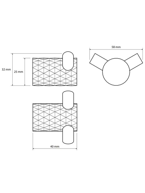 Крючок Bemeta Zyra 174106030 матовое золото-шампань, на шурупах