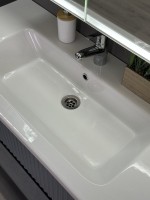 Мебель для ванной комнаты Alavann Wave 105 подвесная, голубой деним