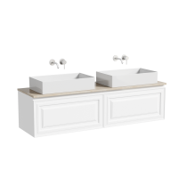 Мебель для ванной комнаты Sancos Very 160 bianco, столешница бежевая TT160A2, раковина CN6070