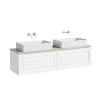 Мебель для ванной комнаты Sancos Very 160 bianco, столешница бежевая TT160A2, раковина CN6070