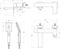 Смеситель для ванны с душем Cezares Slider SLIDER-VD-01 хром