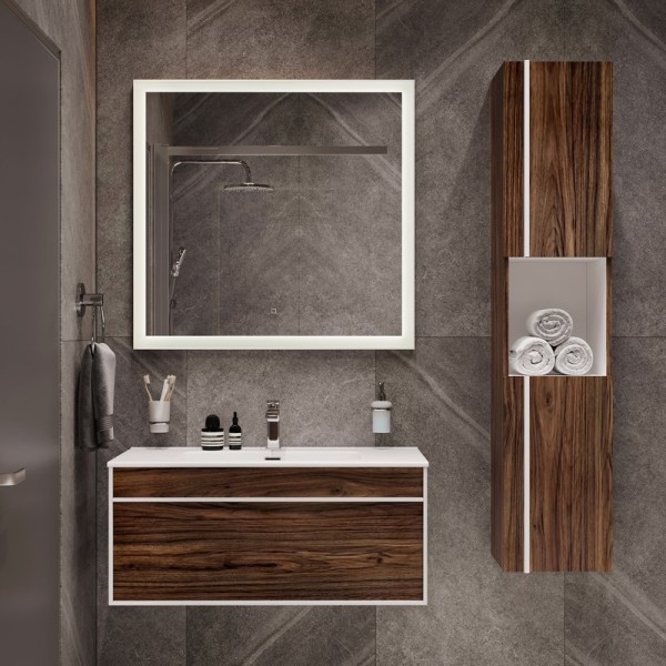 Мебель для ванной комнаты STWORKI Вестервик 90 орех каньон
