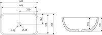 Накладная раковина Abber Rechteck AC2200MB матовая черная