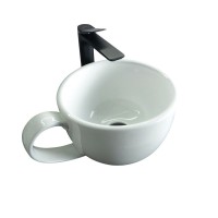 Накладная раковина GID Creativo N9055 40 глянцевая белая, круглая, фаянс