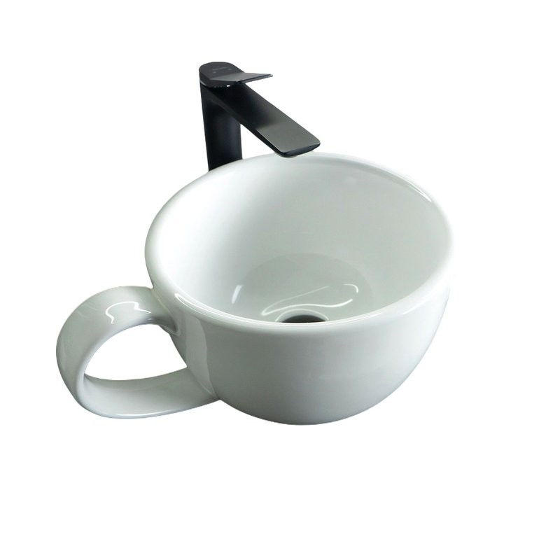 Накладная раковина GID Creativo N9055 40 глянцевая белая, круглая, фаянс