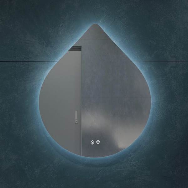 Зеркало STWORKI Флом 80, с подсветкой, с подогревом