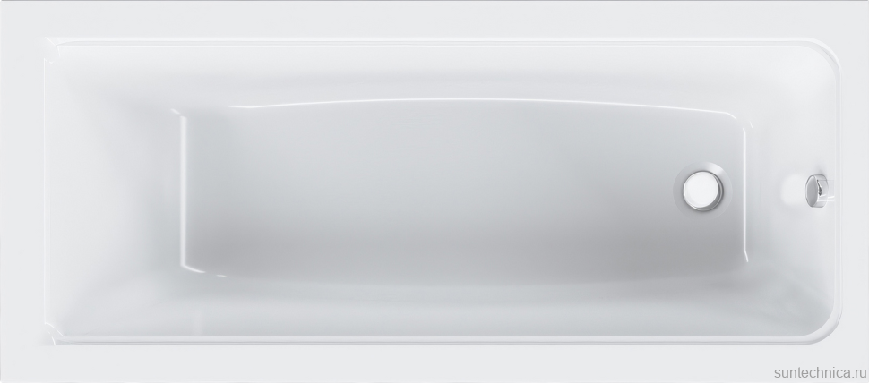 Акриловая ванна AM.PM Gem W90A 170x75 см, пристенная, белая, с каркасом
