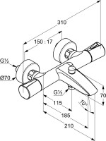 Душевой комплект Термостат Kludi Zenta 351013938 + Гарнитур Nova Fonte 2084039-15