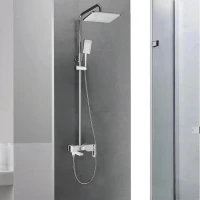 Душевая стойка Shevanik S9036F белый, хром
