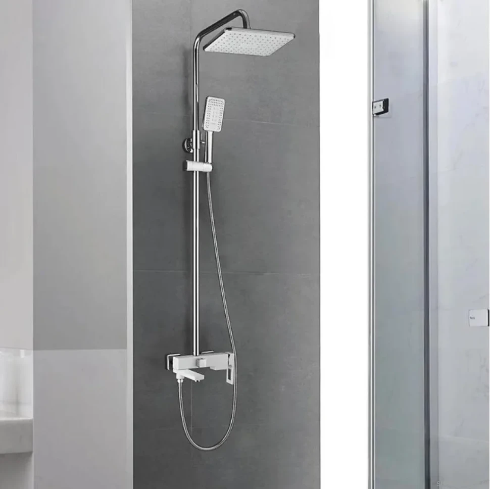 Душевая стойка Shevanik S9036F белый, хром