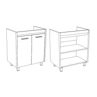 Тумба под раковину без столешницы Corozo Лорена 60 напольная, антик