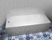 Акриловая ванна EUROLUX Miamika 180x70 см, пристенная, белая, с каркасом