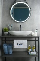 Накладная раковина GID Lago N9175 67 глянцевая белая, овальная, фаянс