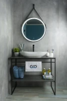 Накладная раковина GID Lago N9175 67 глянцевая белая, овальная, фаянс