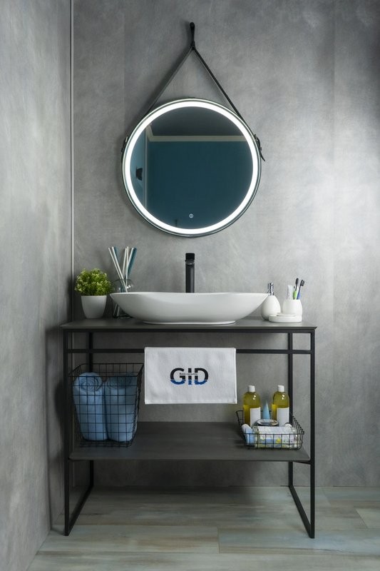 Накладная раковина GID Lago N9175 67 глянцевая белая, овальная, фаянс