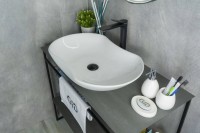 Накладная раковина GID Lago N9175 67 глянцевая белая, овальная, фаянс