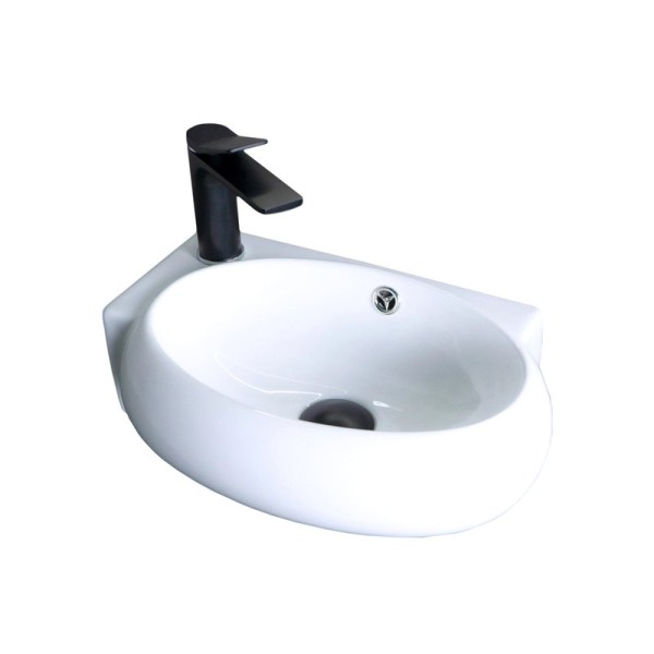 Раковина маленькая в туалет GID Suspendido N9100R 44 глянцевая белая, прямоугольная, фаянс