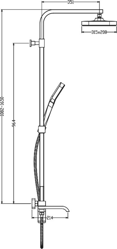 Душевая стойка Raglo R02.24.03 сатин золотой
