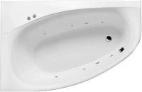 Акриловая ванна Excellent Kameleon WAEX.KML17.SOFT L 170x110 см, угловая, левая, пристенная, с гидромассажем, белая, асимметричная, с каркасом, со сливом-переливом