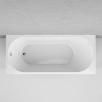 Акриловая ванна AM.PM X-Joy W94A 160x70 см, пристенная, белая, с каркасом