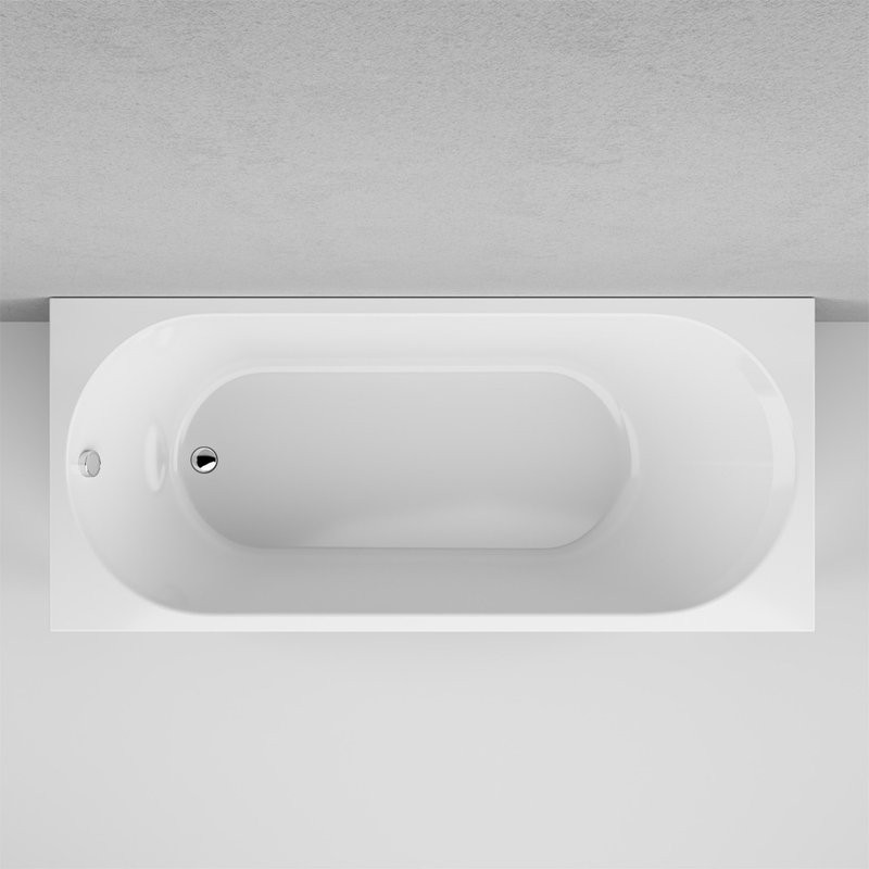 Акриловая ванна AM.PM X-Joy W94A 160x70 см, пристенная, белая, с каркасом