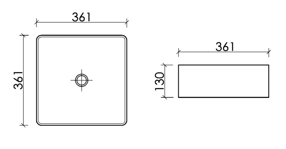 Накладная раковина Ceramicanova Element CN6068MB черная матовая