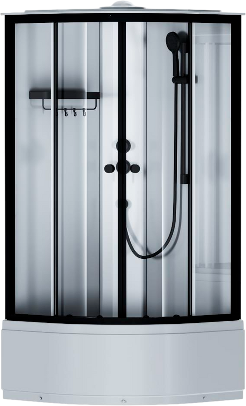 Душевая кабина AM.PM X-Joy Deep W94C-401A-090BT 90х90 см, высокий поддон, матовый черный
