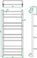 Полотенцесушитель водяной Grota Vista 53x120