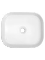 Накладная раковина Cezares 45 глянцевая белая, прямоугольная, фаянс