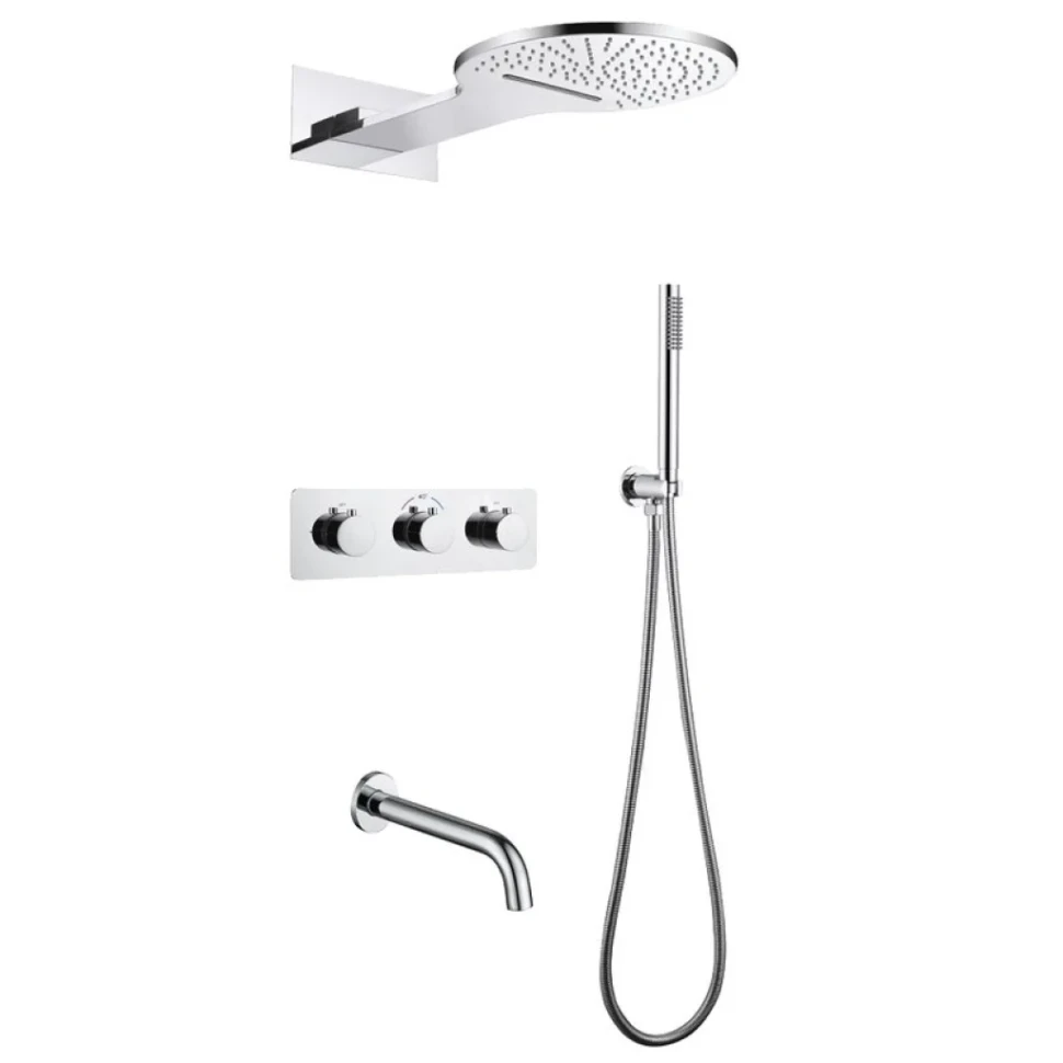 Душевой комплект Abber Wasser Kreis AF8150 С ВНУТРЕННЕЙ ЧАСТЬЮ, хром