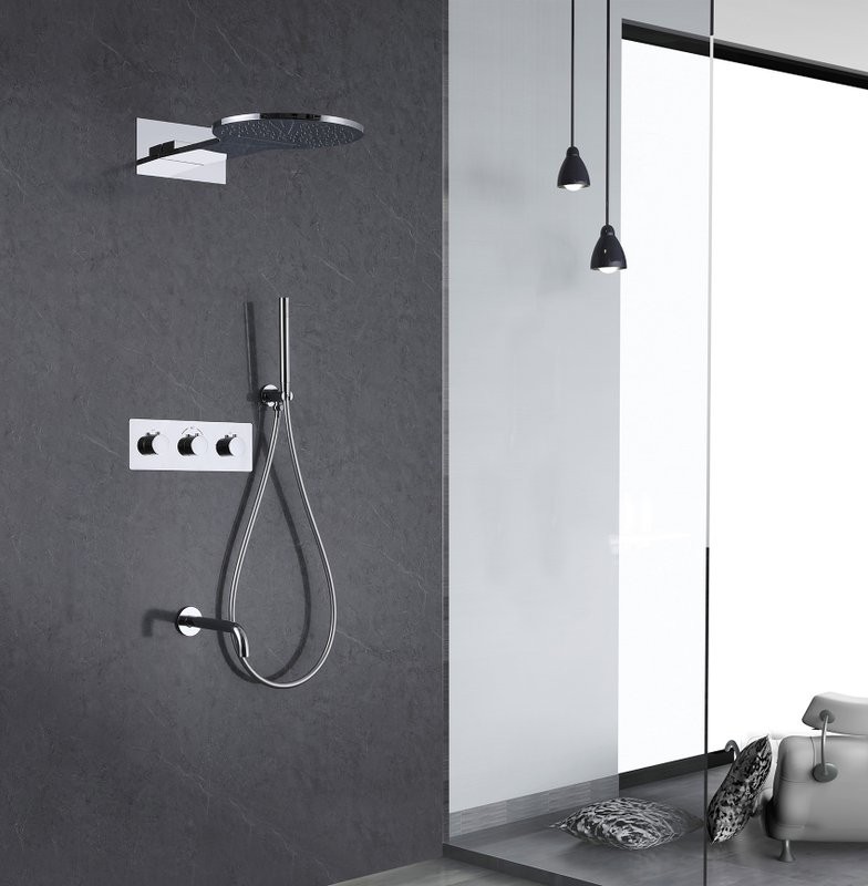 Душевой комплект Abber Wasser Kreis AF8150 С ВНУТРЕННЕЙ ЧАСТЬЮ, хром