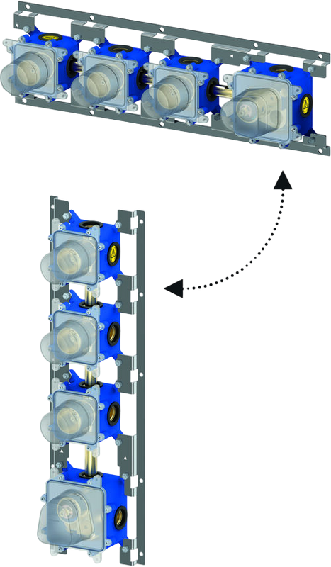 Душевой комплект Paffoni Modular Box KITMB019HG046KING С ВНУТРЕННЕЙ ЧАСТЬЮ, верхний душ 30 см, медовое золото